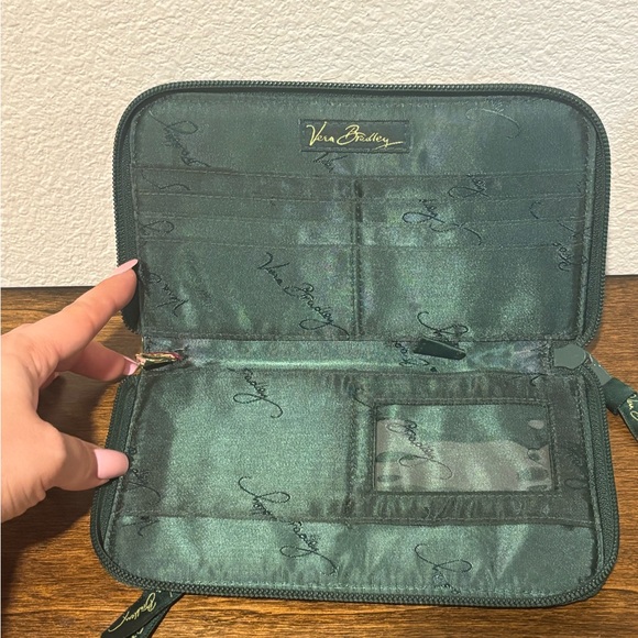 Vera Bradley Teal Quilted Wallet EUC - Picture 6 of 9